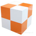 Decorative Orange And White Cube Acrylic Corian Solid Surface Designer Bar Stools